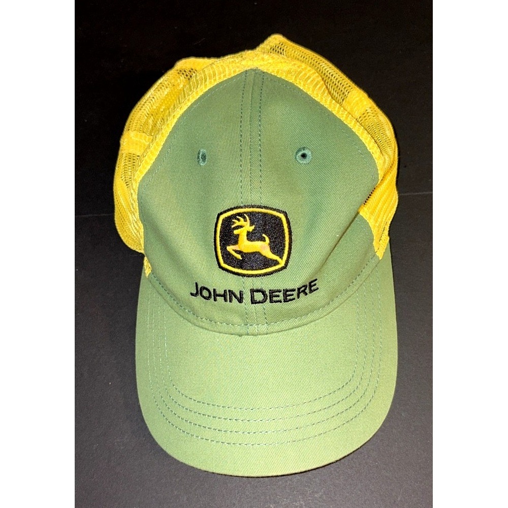 John Deere Green & Yellow Youth Ballcap / Hat with Mesh Back